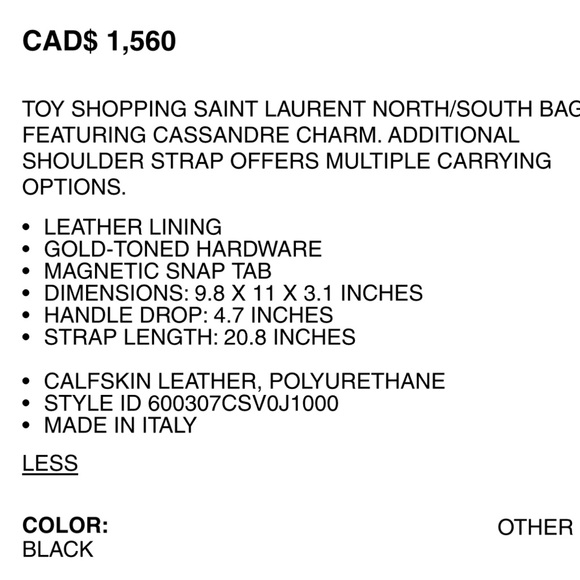 YSL Shopping Saint Laurent Toy tote - Picture 15 of 16